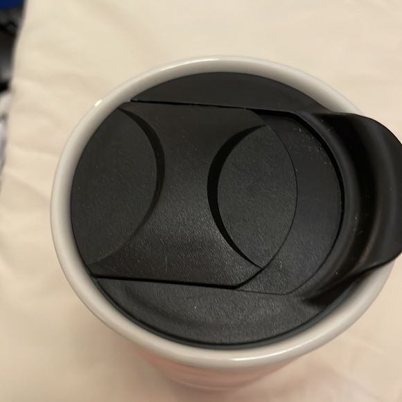 STARBUCKS VINTAGE 2014 ZIG-ZAG 10oz DOUBLE WALLED CERAMIC TUMBLER. - Picture 3 of 9